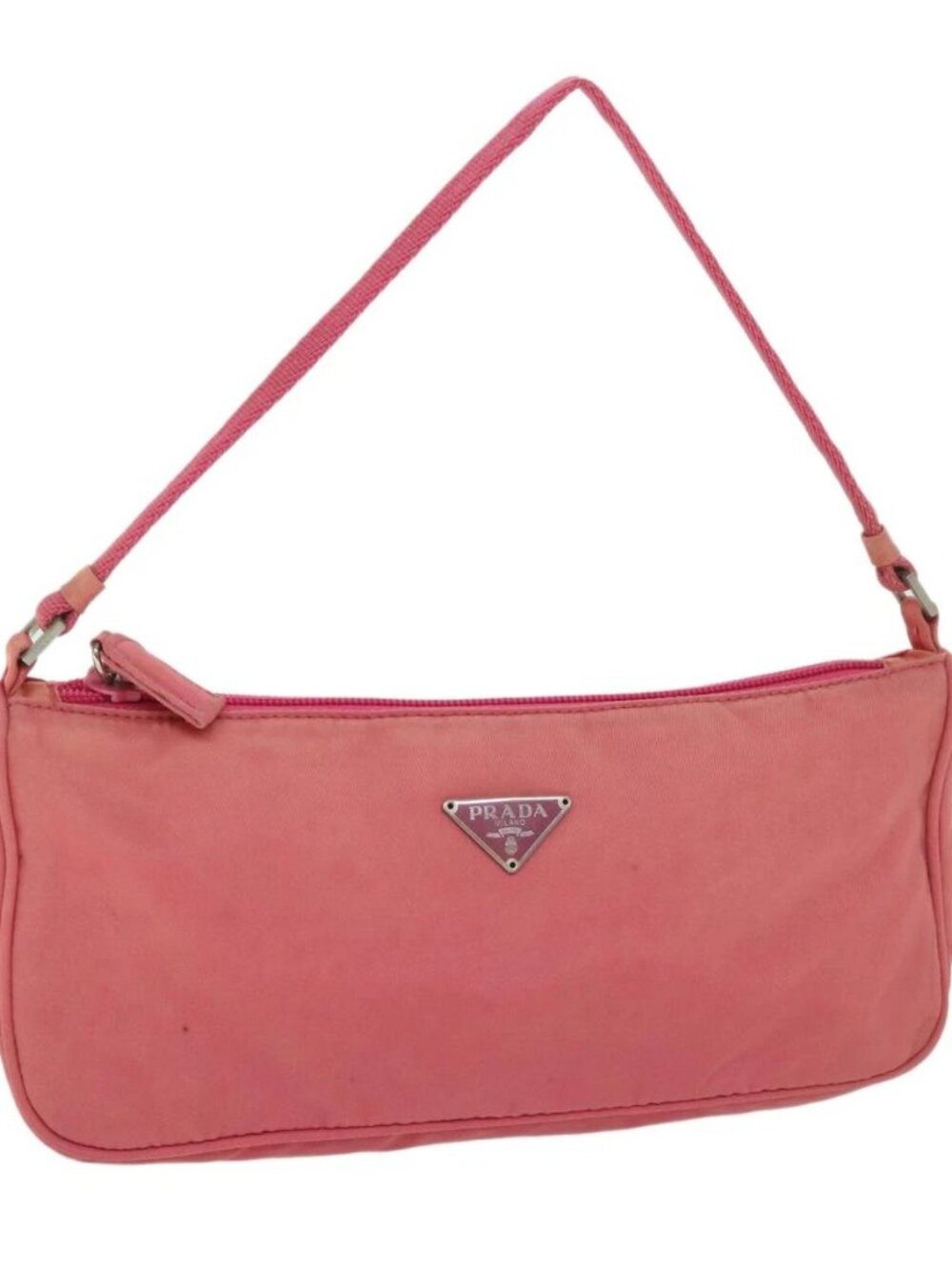 PRADA Accessory Pouch Nylon Pink Auth 54784